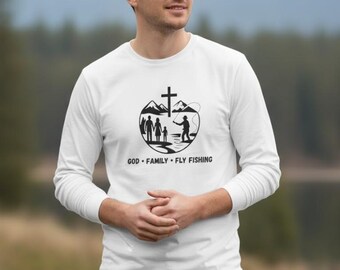 God Family Fly Fishing Long Sleeve Tee: Outdoor Enthusiast Unisex Shirt