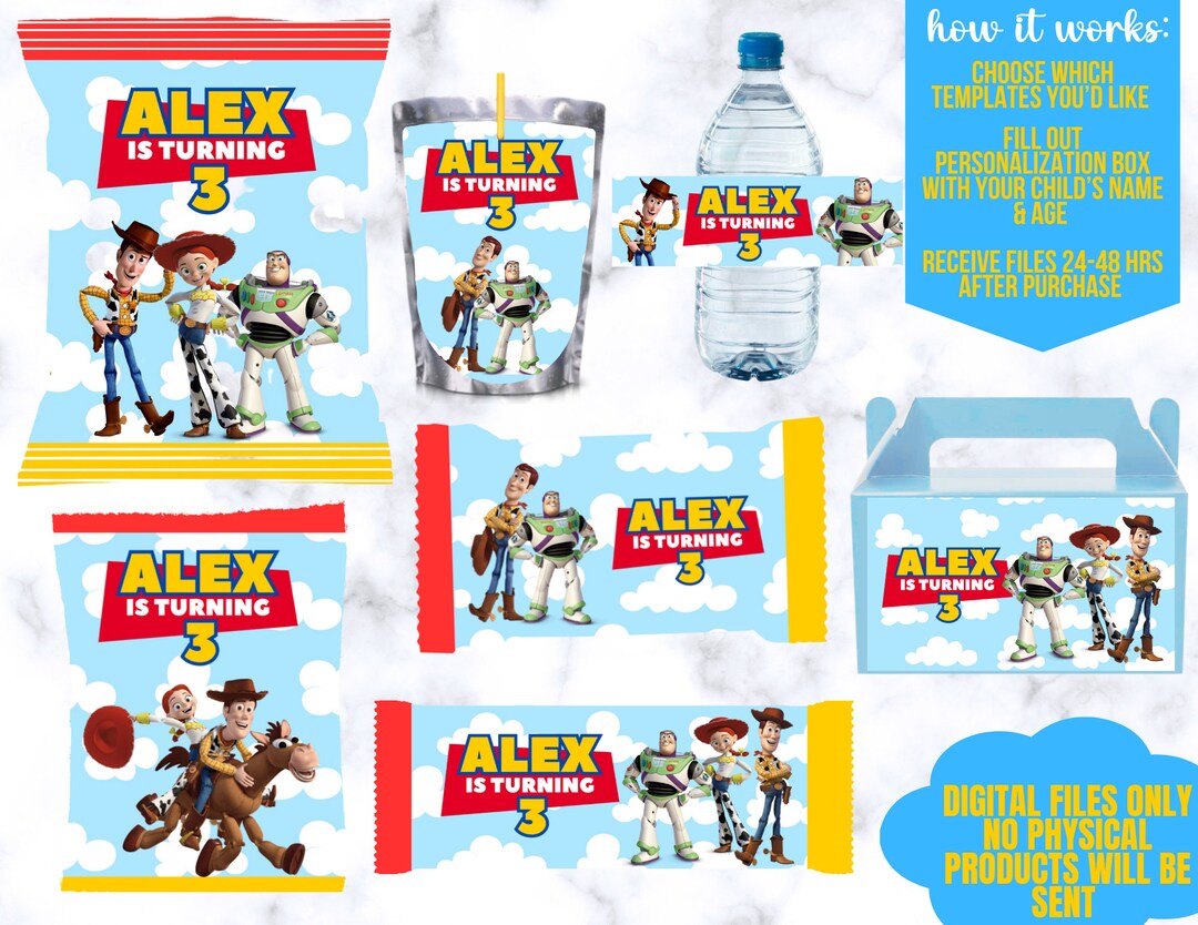 Toy Story Party Favor Bundle Toy Story Birthday Party Toy Etsy