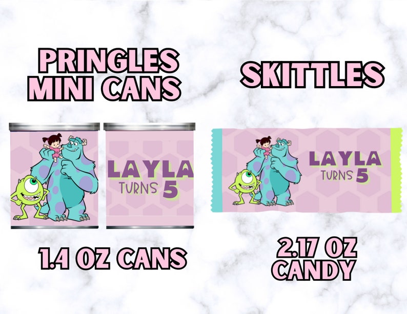 Monsters Inc Party Favors Monsters Inc Birthday Printables - Etsy