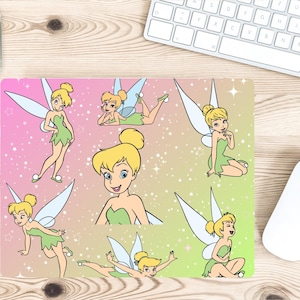Tinkerbell Mouse Pad, Physical Mouse Pads, Magical Mouse Pad, Magical Land, Tinkerbell, Sublimation, Castle Mouse Pad