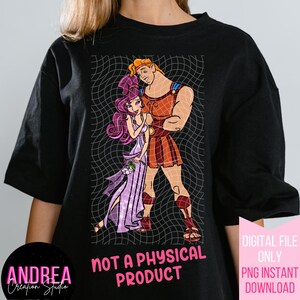 Hércules PNG, Hércules y Meg, PNG de sublimación, diseños DTF, Hércules, Pegaso, Megara, Hades