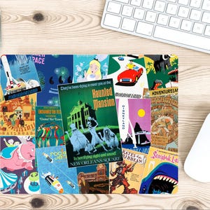 Magical Land Mouse Pad, Physical Mouse Pads, Magical Mouse Pad, Magical, Tinkerbell, Sublimation, Castle Mouse Pad, Vintage Magic Poster