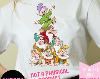 Seven Dwarfs, Dwarfs PNG, Snow White, PNG for Sublimation, Magical png, Magic Mouse, Sublimation PNG, Dtf