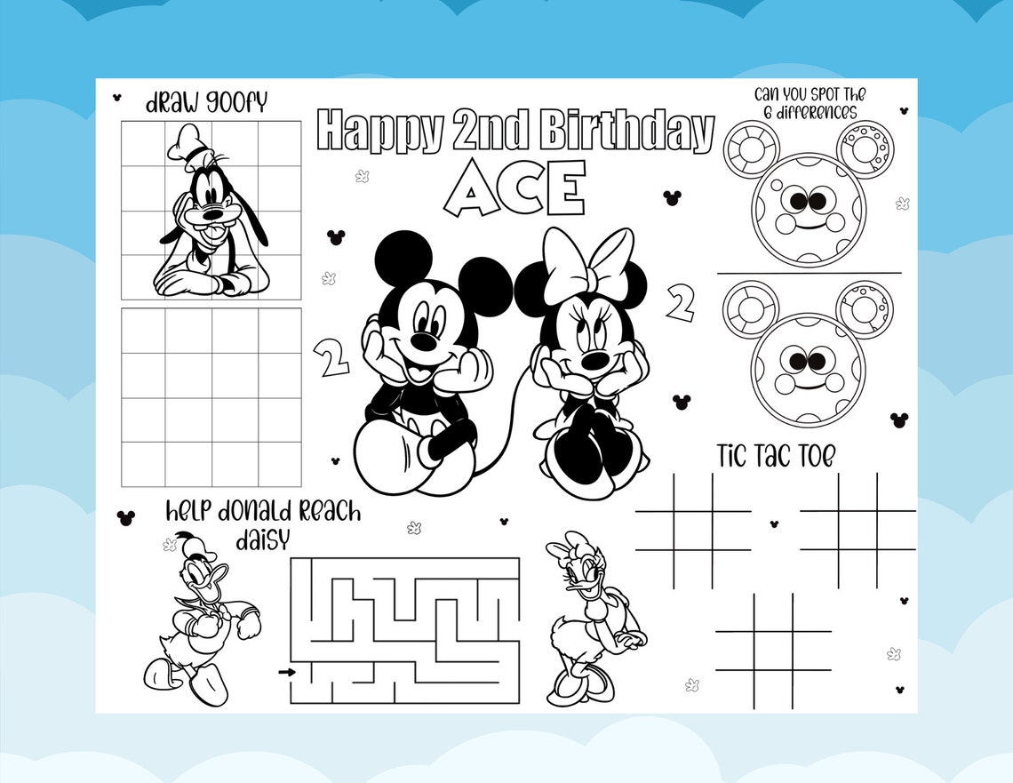 Mickey Mouse Clubhouse Coloring Pages Mickey Mouse Clubhouse - Etsy