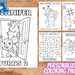 Monsters Inc Coloring Pages, Monsters Inc Party Favors