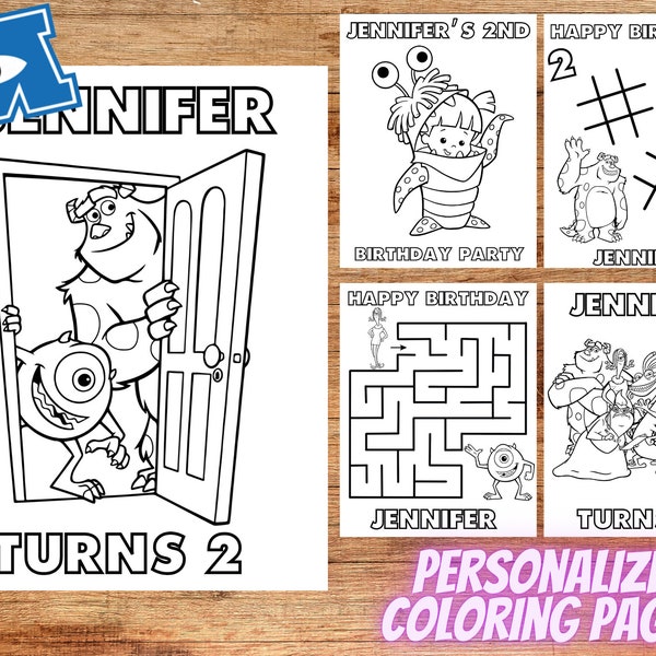 Monsters Inc Coloring Pages, Monsters Inc Party Favors