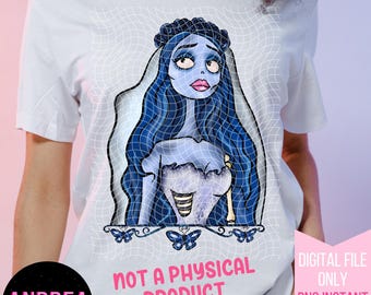 Corpse Bride PNG, Emily Bride PNG, Halloween png, DTF Transfers, Skeleton Bride, Halloween Prints