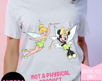 Minnie & Tinkerbell png, Minnie Mouse png, PNG for Sublimation, Magic Mouse, Sublimation PNG, Tinkerbell, Pixie Dust