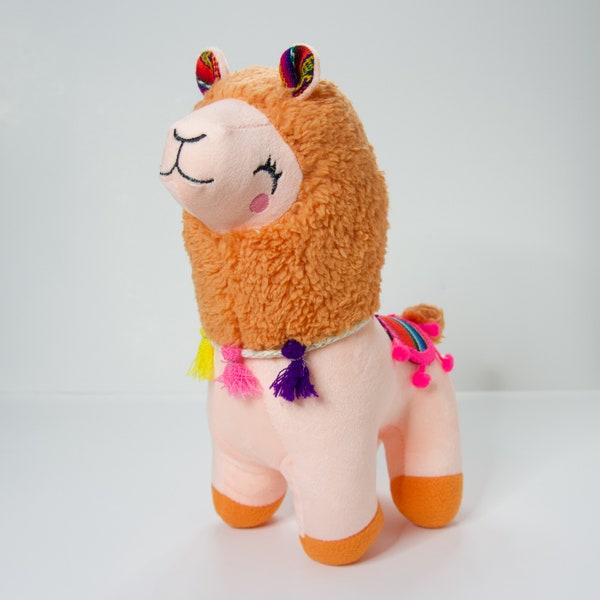 Charm Peruvian Stuffed Llama Handmade Soft Plush Ornament Soft Gift Smile Decoration