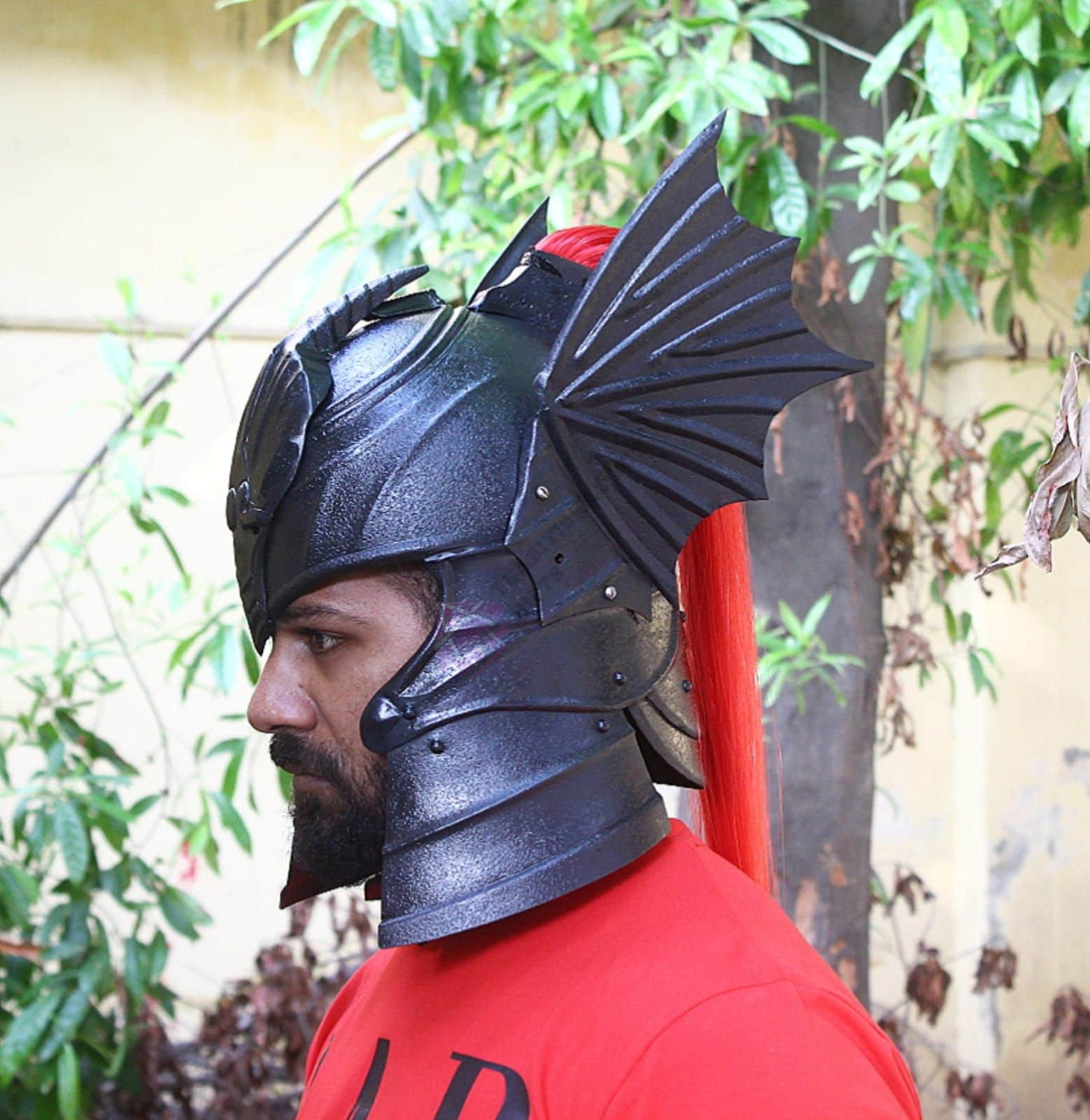 Middeleeuwse Steel Larp Warrior Kingsguard Half Body Armor Suit Knight Full Suit Accessoires Hoeden & petten Helmen Militaire helmen 