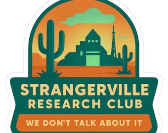 Strangerville Research Club Sticker | Sims Inspired Vinyl Sticker | Funny Gamer Sticker | Secret Society Gift | Laptop or Water Bottle Decal