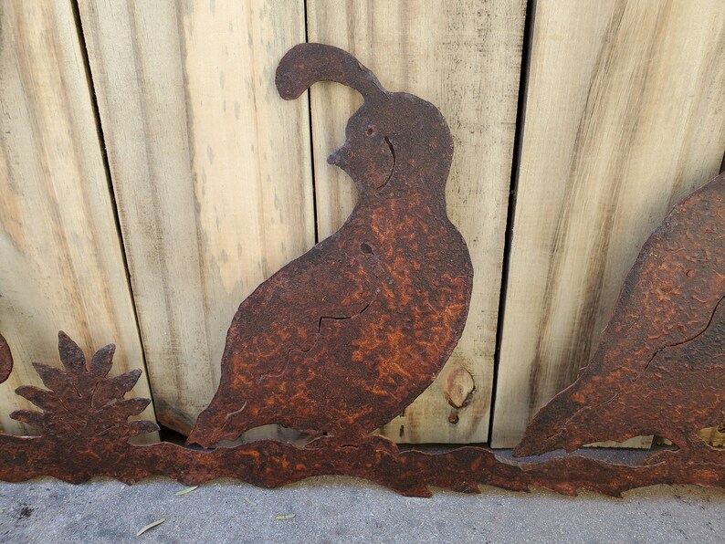 Metal Quail Wall Art / Southwest Desert / Yard Art/ Fence Art/ Etsy