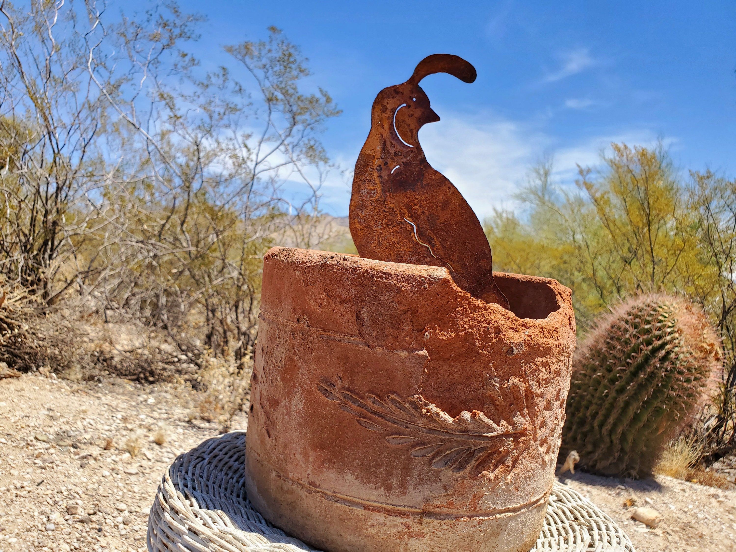 Metal Quail Family Set of Four / Handmade Steel Quail 9 Inch Etsy
