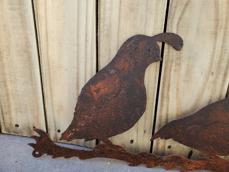 Metal Quail Wall Art / Southwest Desert / Yard Art/ Fence Art/ Etsy