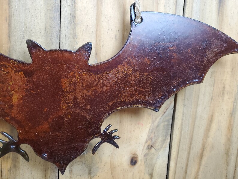 Metal Bat / Small Hanging Bat / Patio Decoration / Yard Art / Flying ...