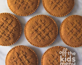 Felt Peanut Butter Cookie, Felt Food for Play Kitchen, Imaginary Play, Foodie Gift