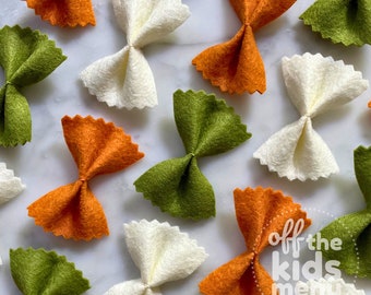 Felt Farfalle Pasta: Handmade Pretend Play Food Set