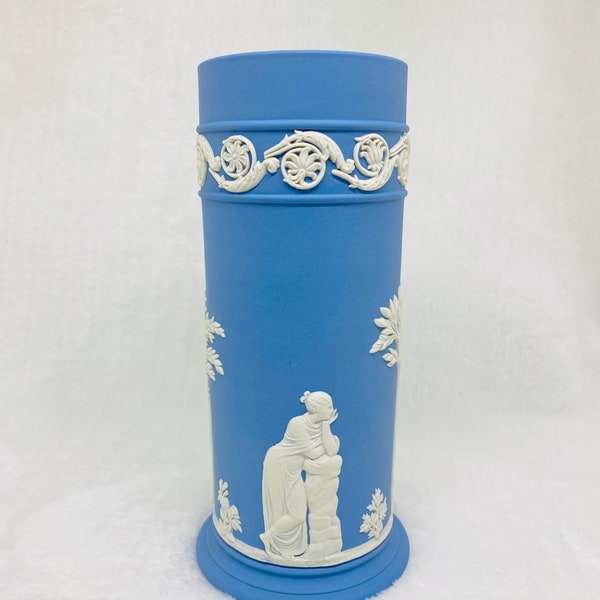 Wedgwood JasperWare Lichtblauwe Spill Vaas