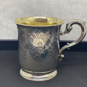 Edward & John Barnard Victorian English Sterling Silver Baby Cup, Hallmarked for London 1859, Free Shipping