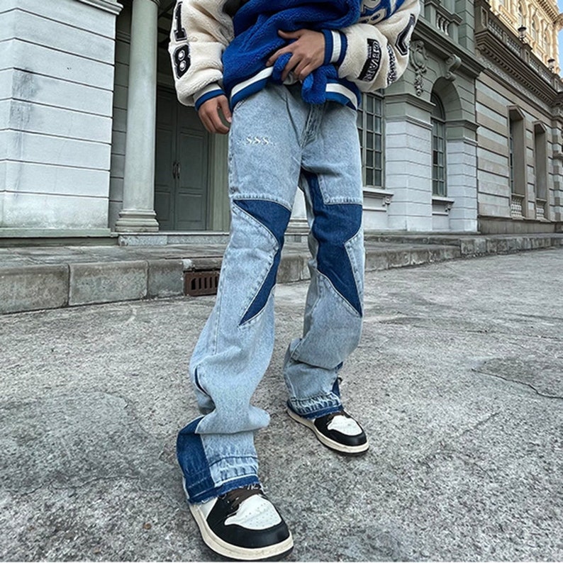 Streetwear Jeans Vintage Jeans Streetwear Jeans Gothic Jeans Streetwear Style Jeans Y2K Style Jeans Black Jeans Printed Jean 