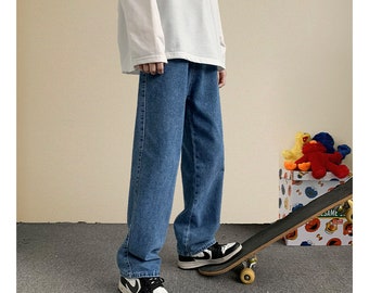 Streetwear Jeans Baggy Jeans Wide Leg Jeans Men's Streetwear Jeans Y2K Style Jeans Vintage Jeans Skater Jeans Straight Fit Jeans Wide Leg