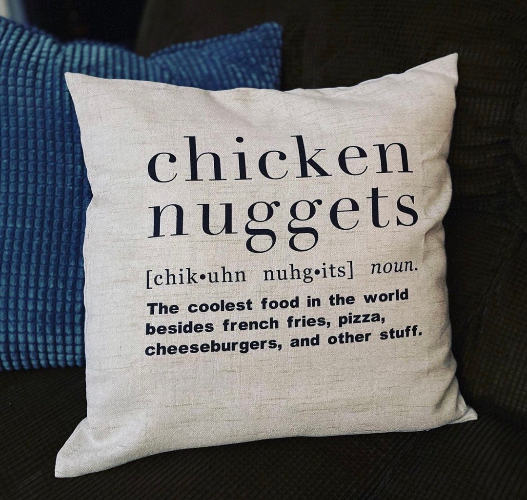 Chicken Nugget Definition Pillow Cover Etsy