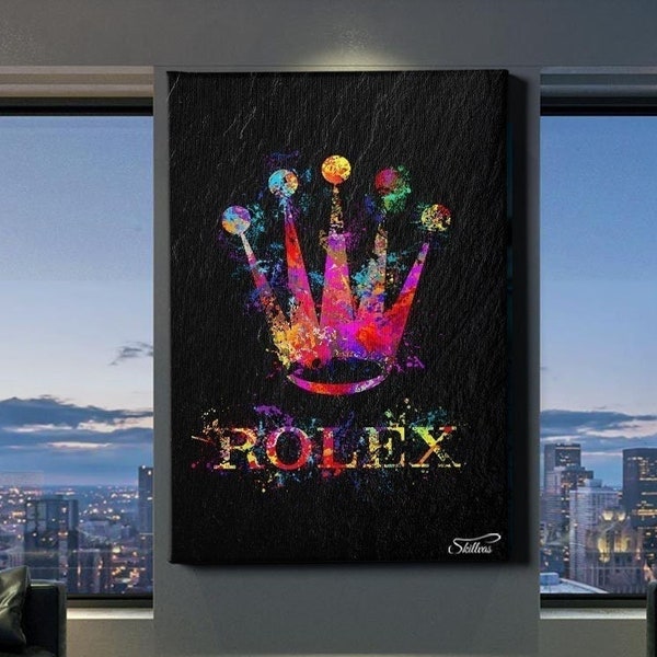 Rolex Leinwandbild Marke Luxus XXL Bild - hochwertige Kunst - S10035-Hochformat