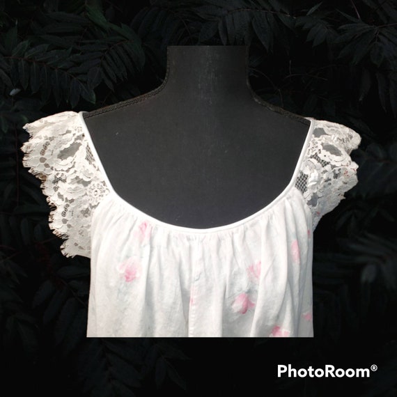 Vintage Lucie Ann Silver Label Floral Cotton Blen… - image 2