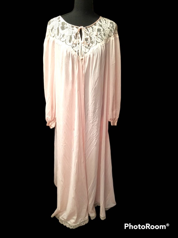 Vtg Claire Sandra by Lucie Ann Sz L Peignoir Robe 