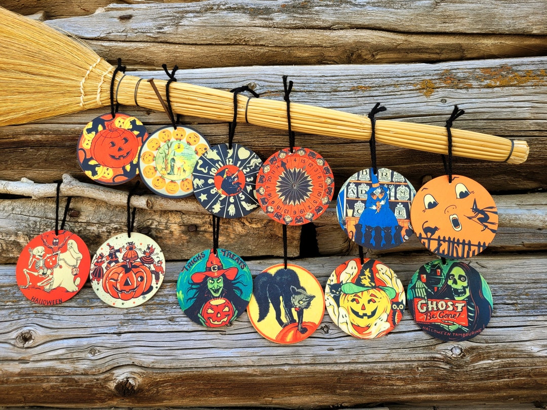 Vintage Halloween Ornaments Halloween Tree Ornaments Retro Halloween Decorations Etsy