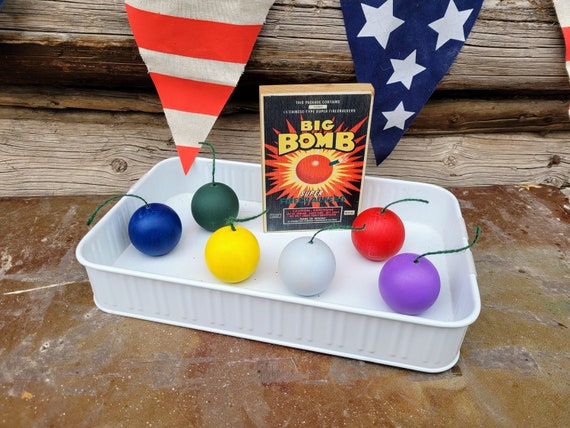 Patriotic Fireworks Colored Smoke Bombs 4th of July Decor Modern