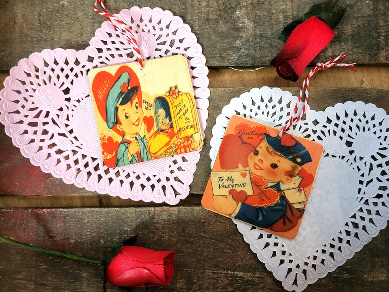 Vintage Valentine Ornaments Love Letters and Newspaper Etsy