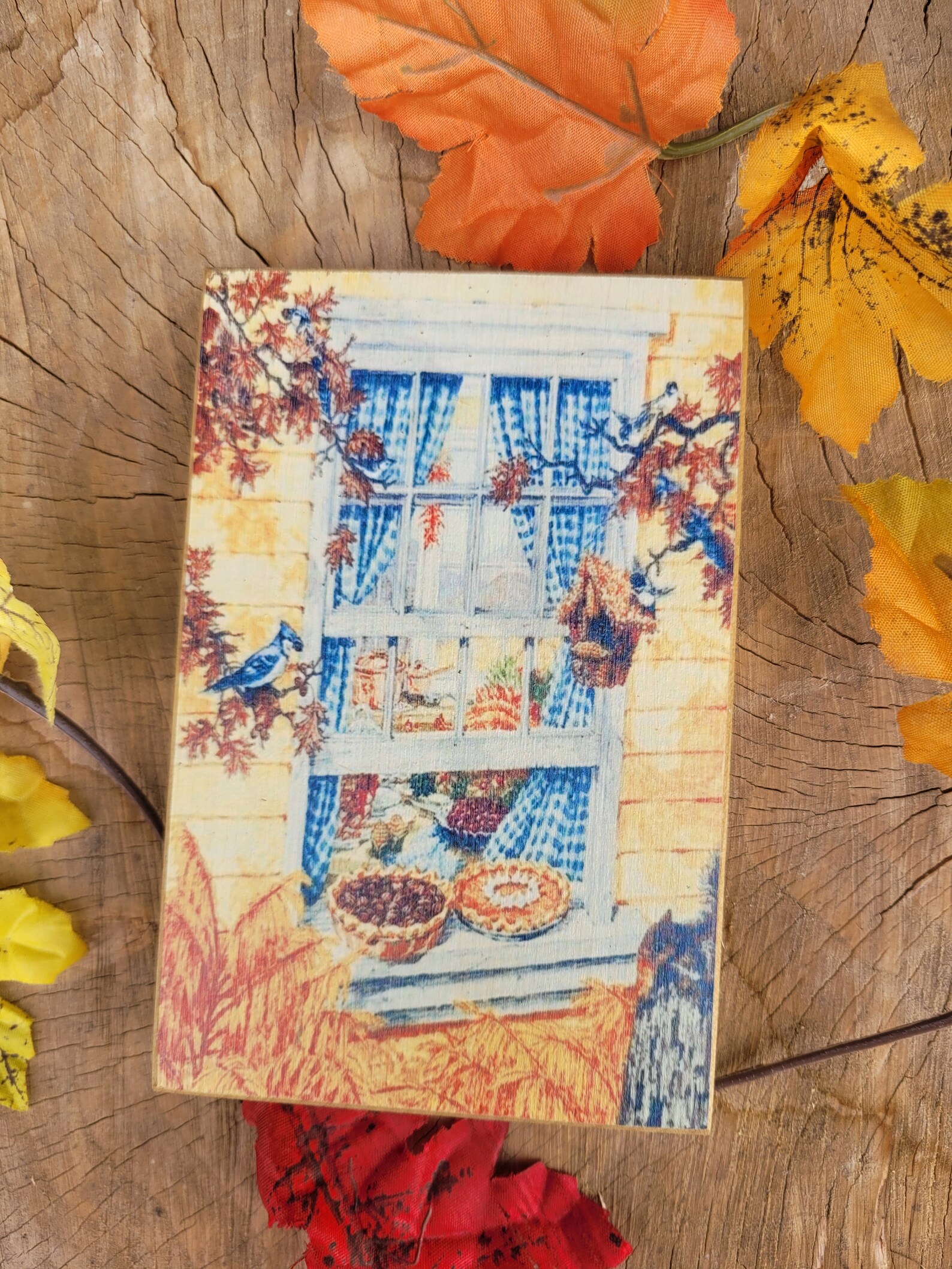 Fall Home Decor Wood Blocks Vintage Style Fall Tiered Tray - Etsy