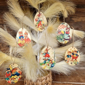 Vintage Easter egg ornaments- Easter decor- Vintage style ornaments- Easter tree