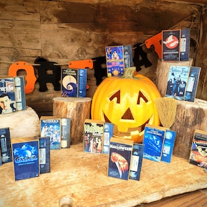 Vintage style Halloween Movie wood decor- VHS inspired classic Halloween movie. Halloween scary movie- Vintage Halloween Decor