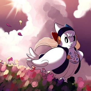 Noor Among the Flowers - Digital Print