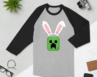 Easter gaming 3/4 sleeve unisex raglan shirt