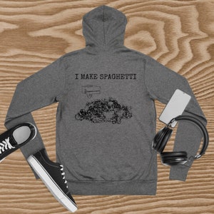I make spaghetti 3D printing Unisex zip hoodie