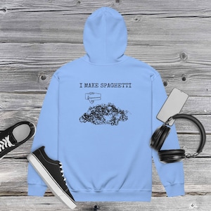 I make spaghetti 3D printing back print Unisex heavy blend zip hoodie