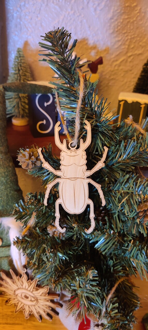 Ornament - Beetle - Raw Wood Ornament - Beetle - Raw Wood