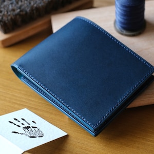 Cartera plegable Signature de cuero Buttero, billetera plegable de cuero italiano Buttero, cuero curtido vegetal