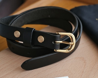 Walpier Rocky Women Leather Belt, Full Grain Leather Belt, Leather Belt for her, Gift for Girlfriend, Gift for Mom