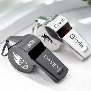 Personalized Sports Whistle Gift for GYM Coach/Teacher,Custom Name Outdoor Whistle,Engraved Stainless Steel Whistle,Sport Training Supplies image 5