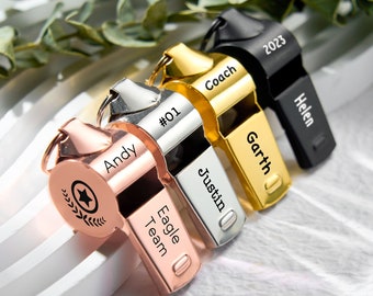 Custom Outdoor Sports Whistle,Engraved Name Stainless Steel Whistle,Personalized Gift for GYM Teacher,Gift for Coach,Sport Training Supplies