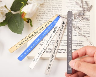 Personalised Bookmark,Graduation Gifts,Engraved Bookmark for Book Lover Enjoy The Next Chapter Class of 2024 Graduation Gift,Retirement Gift