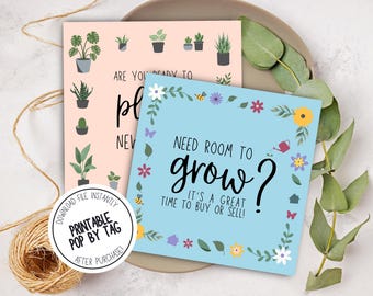 Spring Realtor Pop By Tags: Real Estate Marketing (Digital Download)