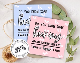 Easter Real Estate Pop By Tag: Spring Realtor Gift (Instant Download)