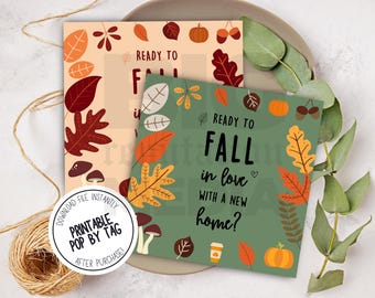 Fall Real Estate Pop-By Tags: Client Referral Gift (Printable PDF)