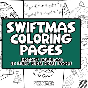 Taylor Swift 2023 Christmas Era Färbung + Aktivitätsseiten, SOFORTIGER Download PDF & Druck von zu Hause aus EASY diy | Swiftmas, einzigartiges Swiftie Geschenk