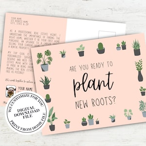 Cartão postal imobiliário personalizado, Spring Real Estate Mailer para corretores de imóveis, personalizado, editamos + VOCÊ imprime de casa, download digital pdf